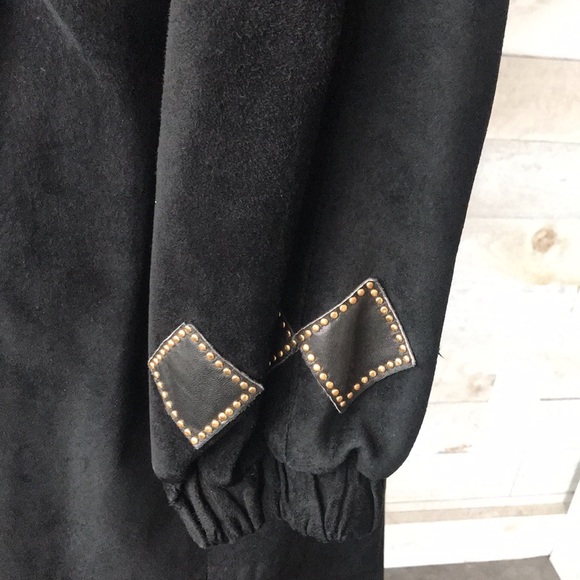 1980s diCapra genuine suede long dressy coat - Picture 12 of 16